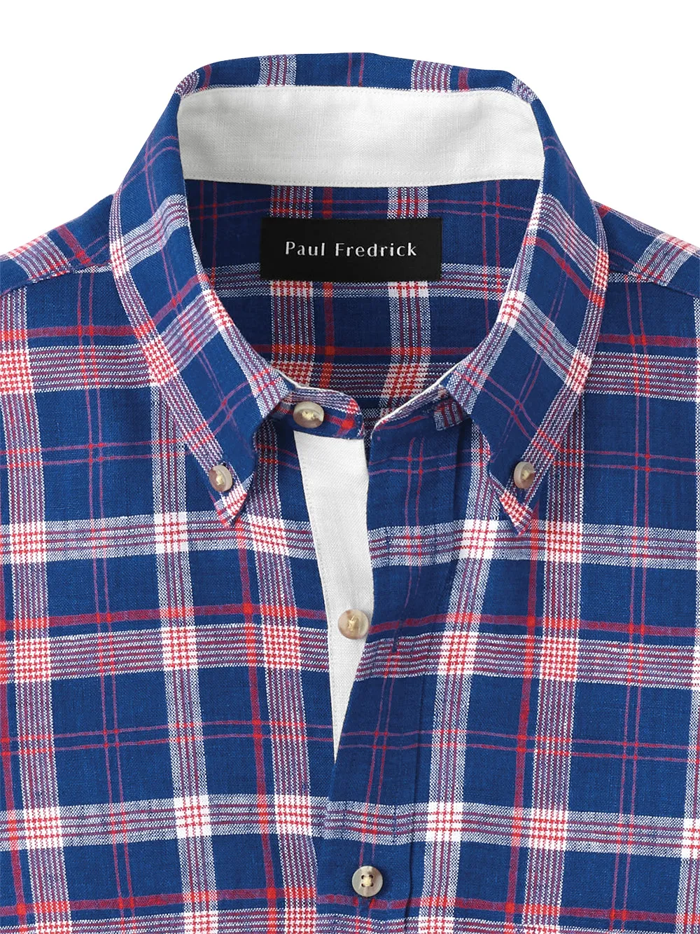 Linen Plaid Casual Shirt sold by Paul Fredrick product image thumbnail 2