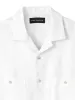 Linen Solid Casual Shirt - White sold by Paul Fredrick