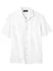 Linen Solid Casual Shirt - White sold by Paul Fredrick