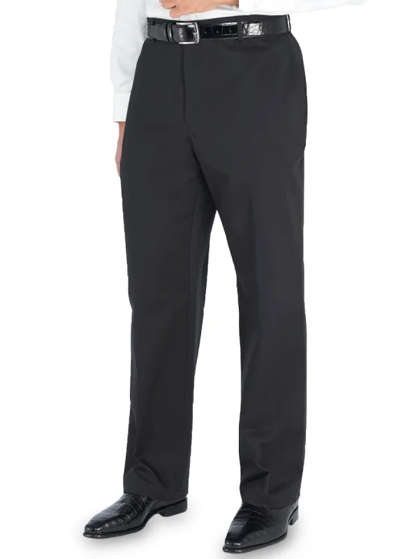 Non-Iron Cotton Chino Pants - Black sold by Paul Fredrick