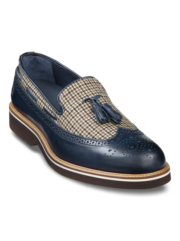 Hampden Tassel Loafer - Navy Multi sold by Paul Fredrick
