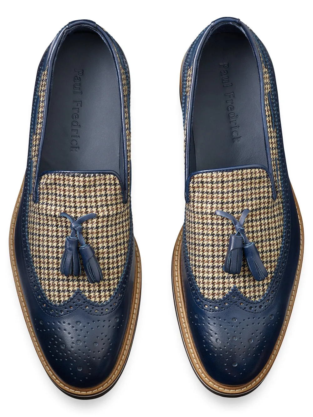 Hampden Tassel Loafer - Navy Multi sold by Paul Fredrick product image thumbnail 3