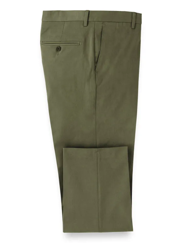 Cotton Stretch Twill Flat Front Pants | Clearance sold by Paul Fredrick