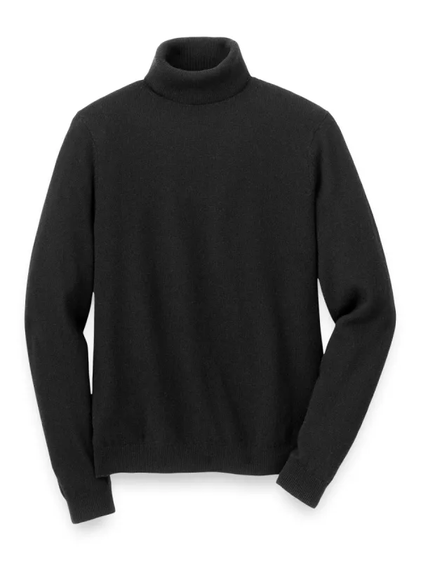 Cashmere Turtleneck Sweater - Black sold by Paul Fredrick