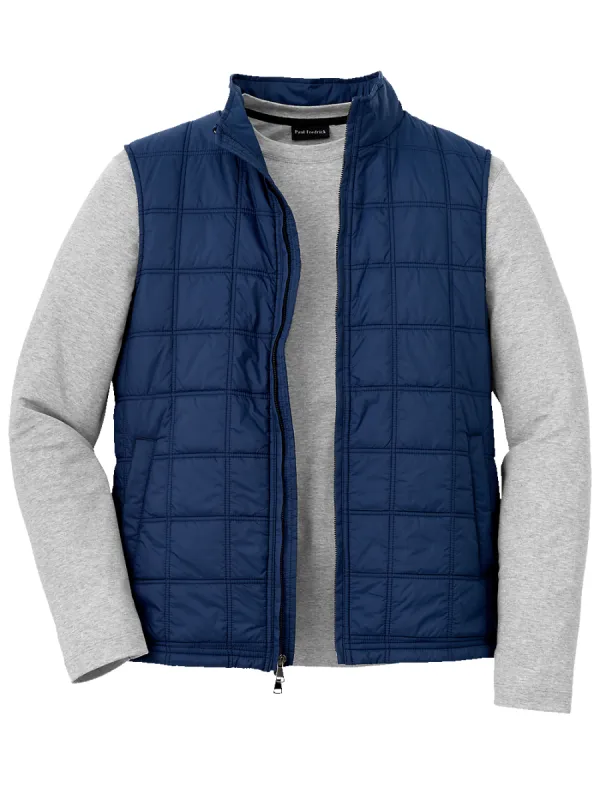 Nylon Quilted Vest - Navy sold by Paul Fredrick