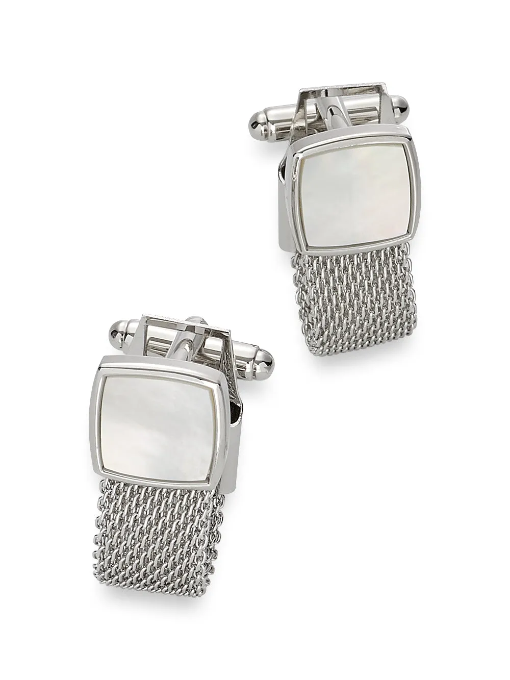 Mother Of Pearl Mesh Wrap Cufflinks sold by Paul Fredrick
