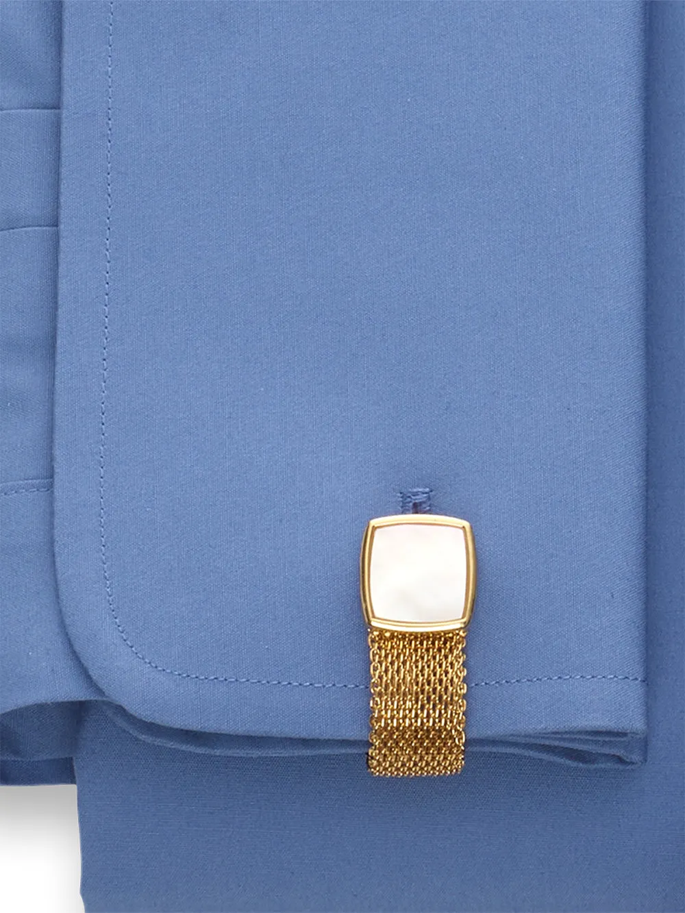 Mother Of Pearl Mesh Wrap Cufflinks sold by Paul Fredrick product image thumbnail 2