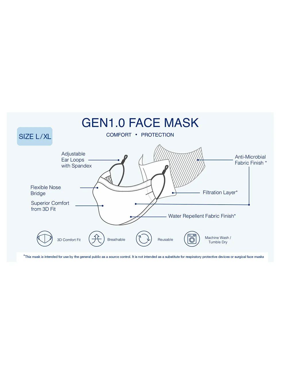 Cotton Twill Pink Face Mask sold by Paul Fredrick product image thumbnail 4