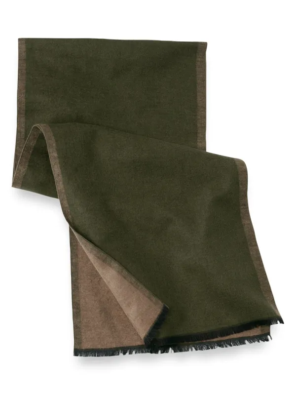 Solid Reversible Brushed Silk Scarf sold by Paul Fredrick
