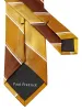Stripe Woven Silk Tie - Gold Multi sold by Paul Fredrick