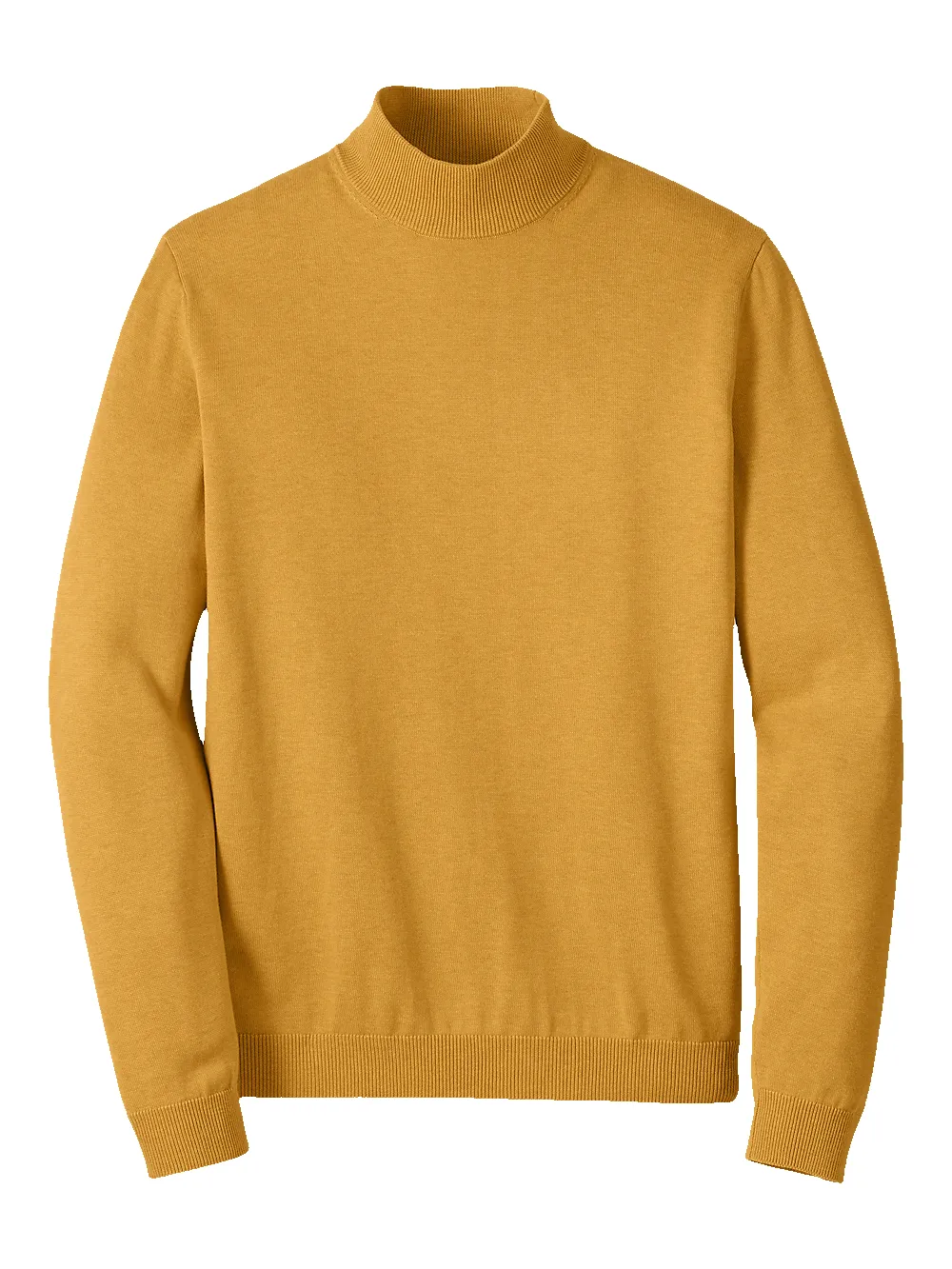 Supima Cotton Mock Neck Sweater - Mustard sold by Paul Fredrick