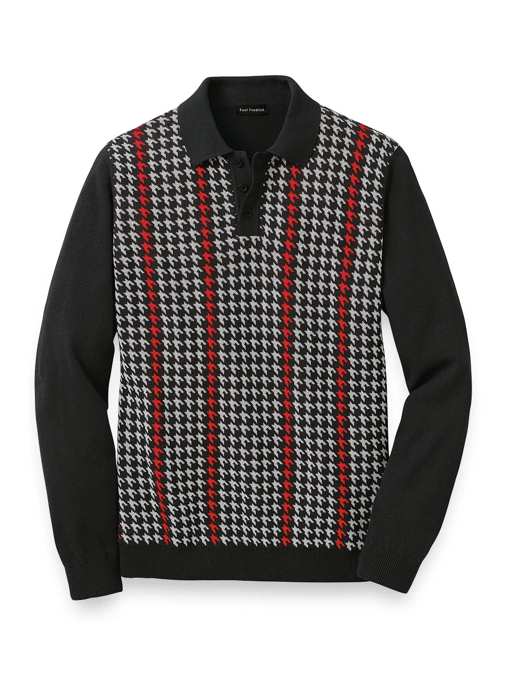 Cotton Three Button Polo sold by Paul Fredrick