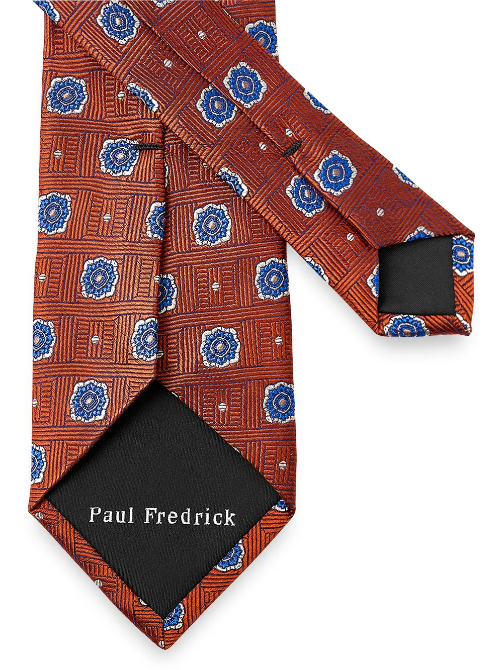 Medallion Woven Silk Tie sold by Paul Fredrick product image thumbnail 3