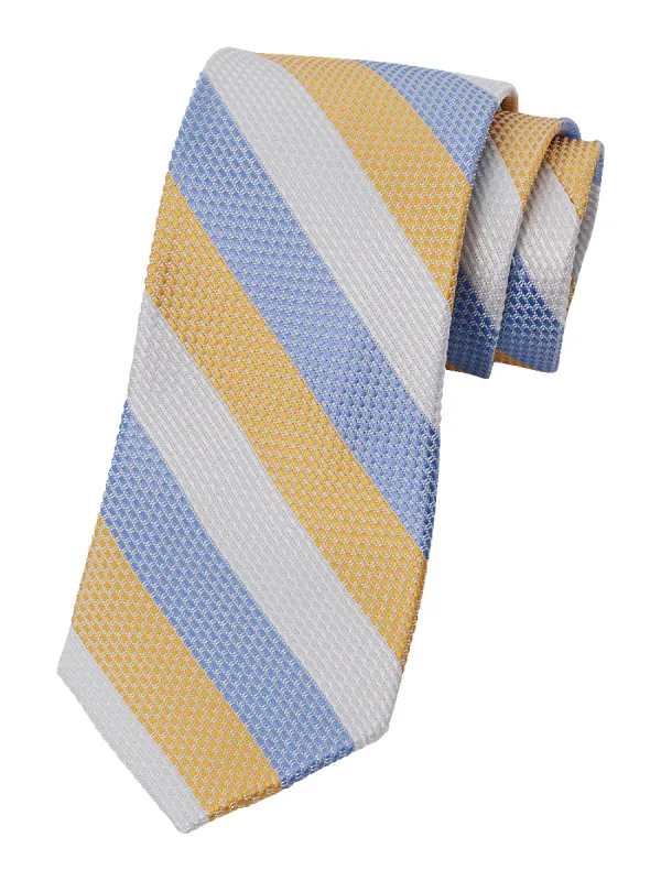 Stripe Woven Silk Tie - Yellow Multi sold by Paul Fredrick