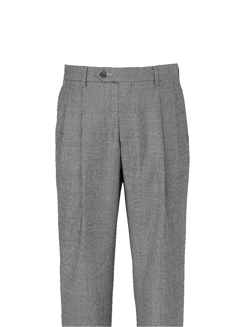 Wool Flannel Houndstooth Pleated Pants - Black sold by Paul Fredrick product image thumbnail 2