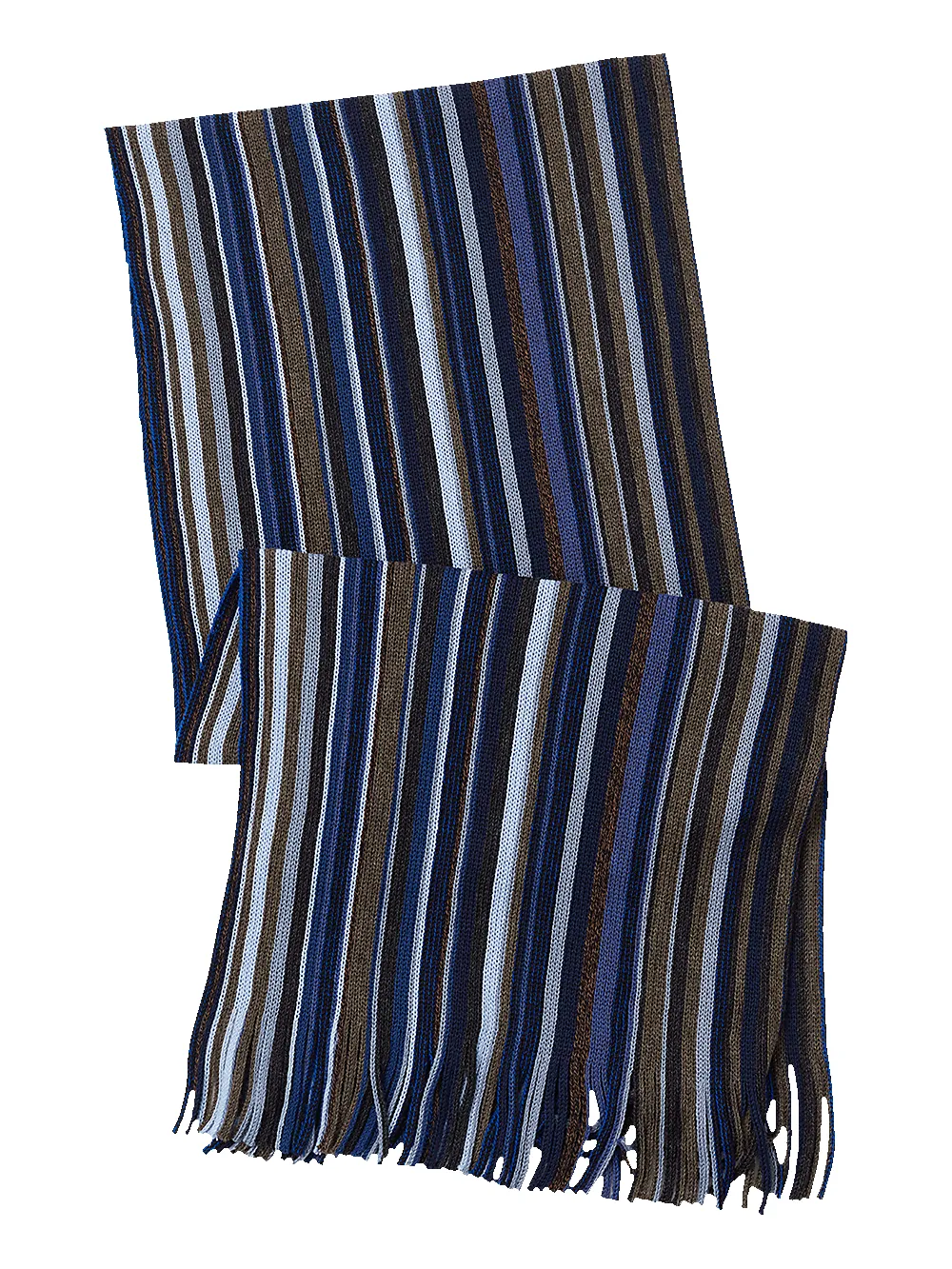 Stripe Wool Scarf - Blue Multi sold by Paul Fredrick
