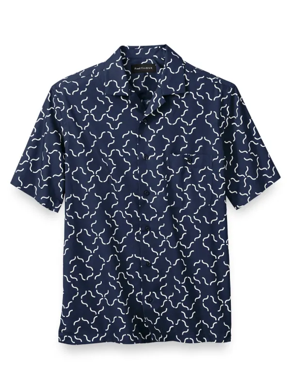Cotton Deco Print Casual Shirt sold by Paul Fredrick