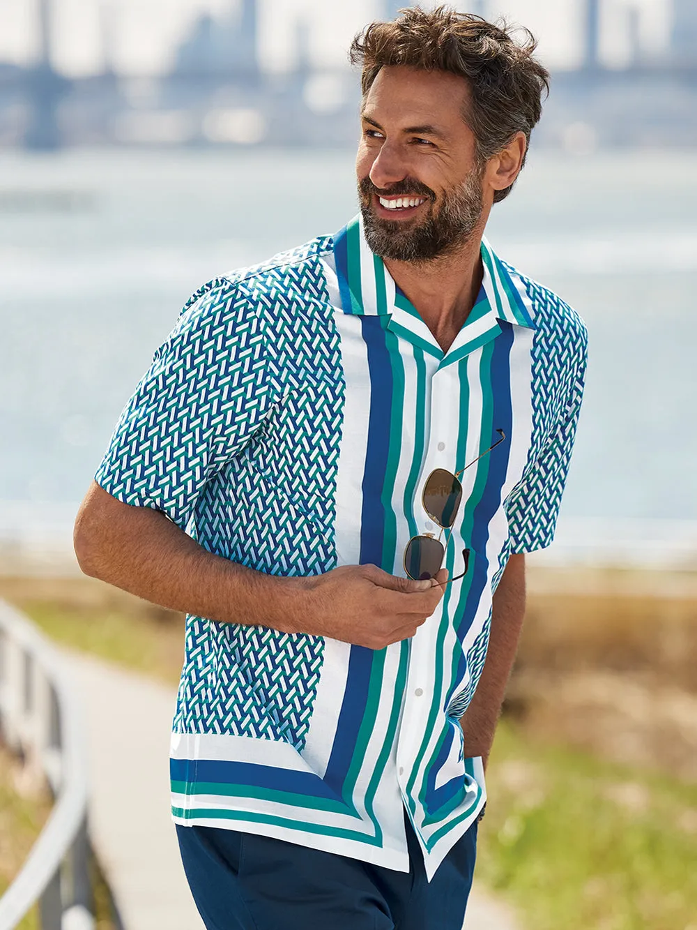 Cotton Geometric Print Casual Shirt sold by Paul Fredrick product image thumbnail 2