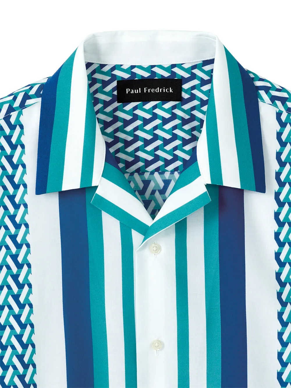 Cotton Geometric Print Casual Shirt sold by Paul Fredrick product image thumbnail 3