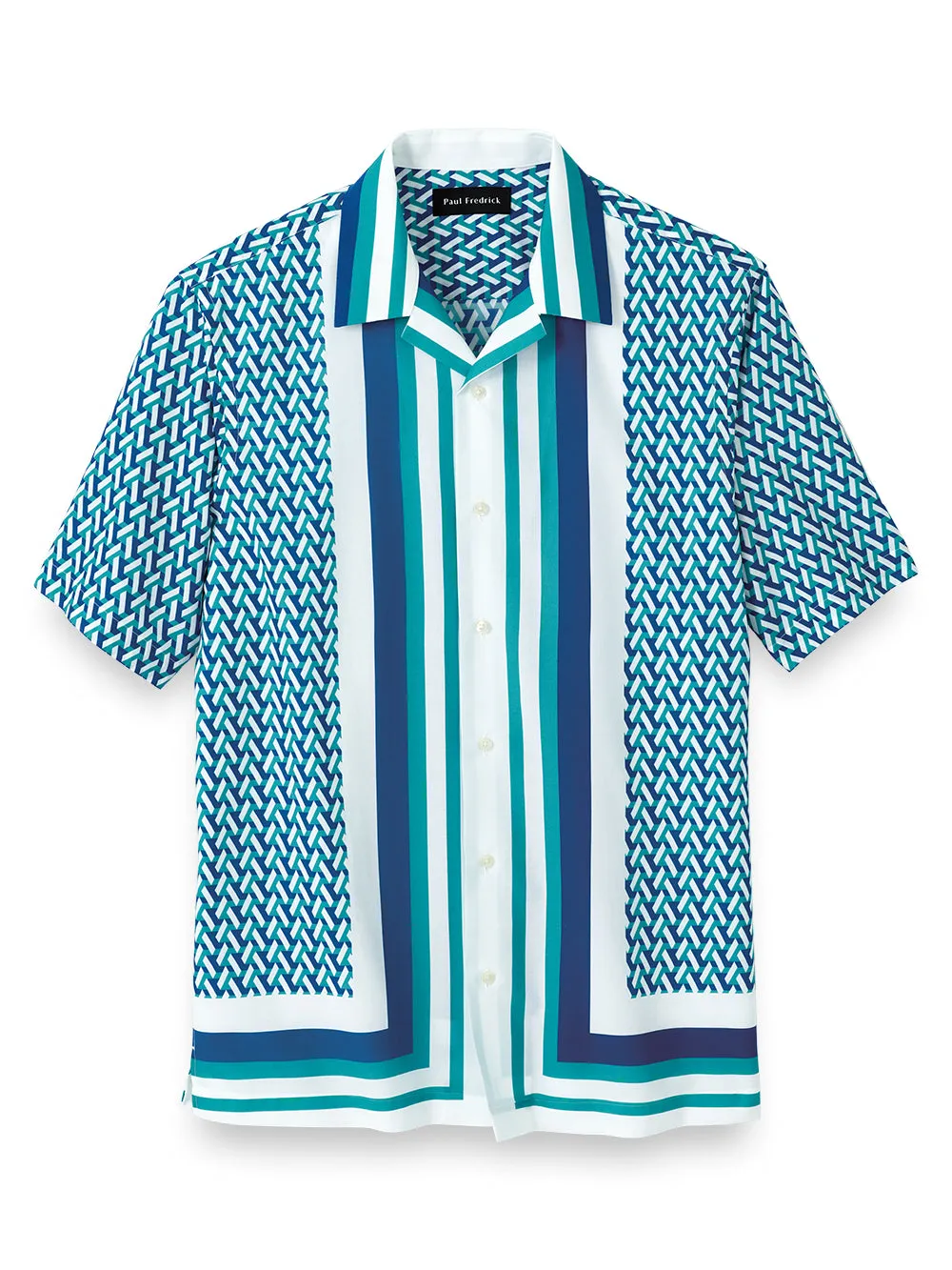 Cotton Geometric Print Casual Shirt sold by Paul Fredrick