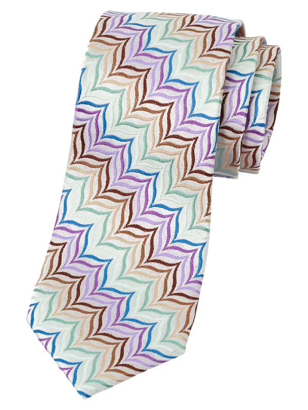 Herringbone Woven Silk Tie - Multi sold by Paul Fredrick