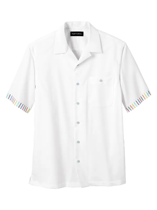 Cotton Solid Casual Shirt - White sold by Paul Fredrick