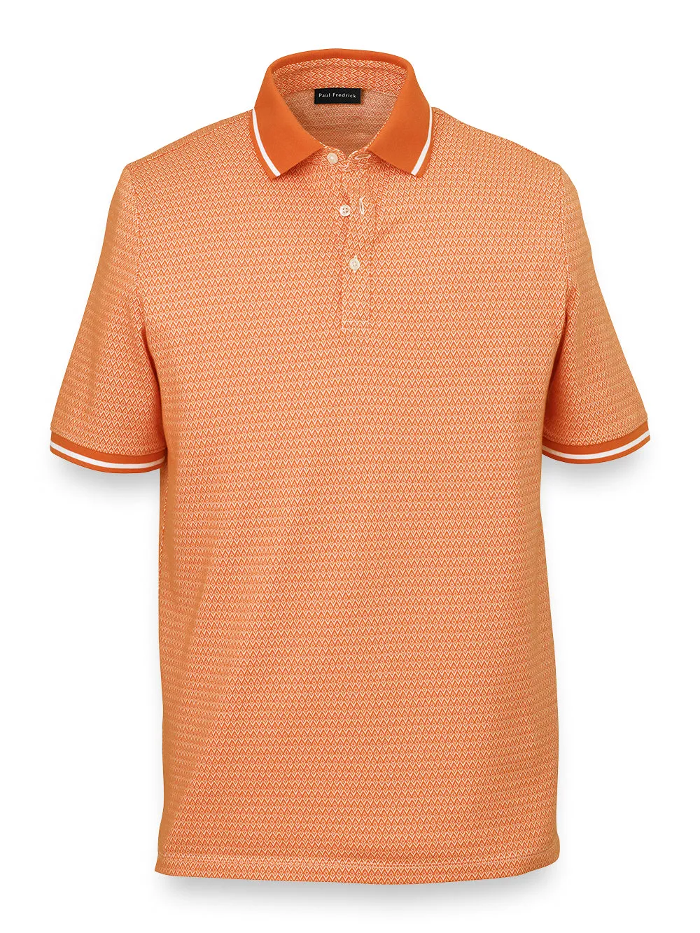 Cotton Blend Three Button Polo sold by Paul Fredrick