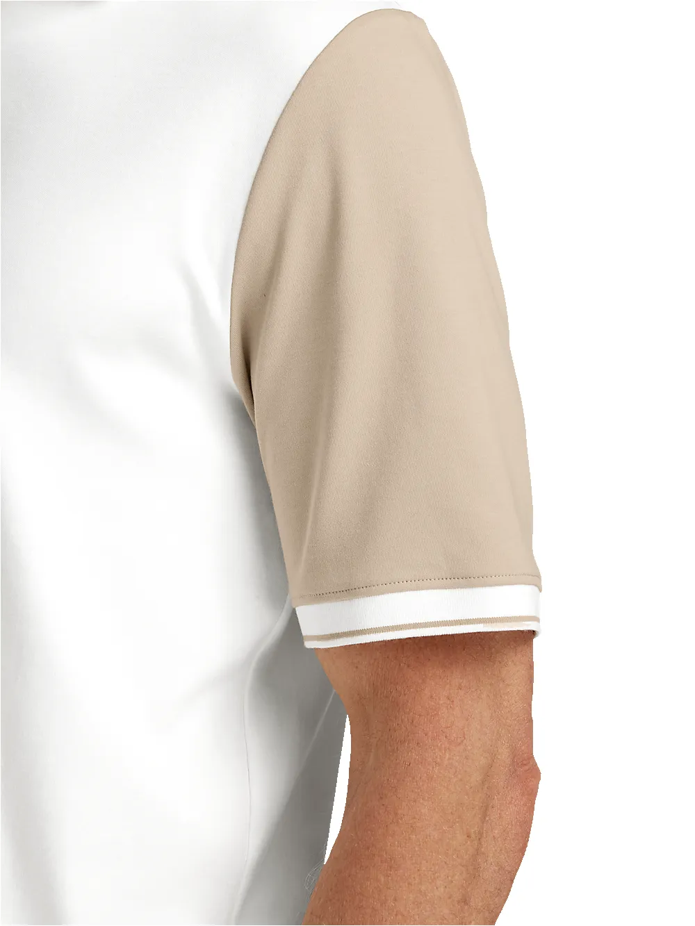 Cotton Three Button Polo - White sold by Paul Fredrick product image thumbnail 4