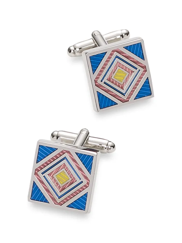 Geometric Enamel Cufflink sold by Paul Fredrick