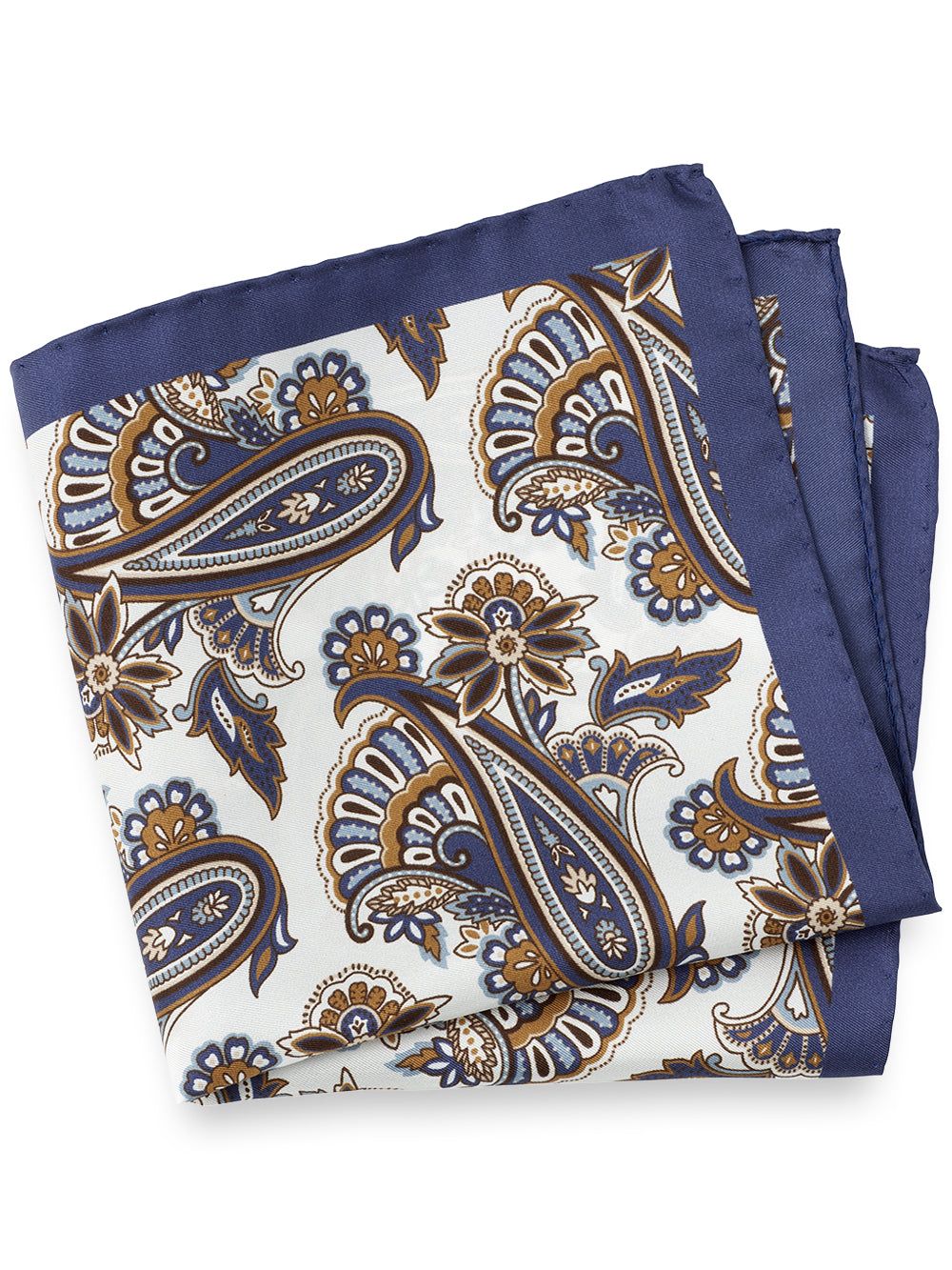 Paisley Silk Pocket Square sold by Paul Fredrick
