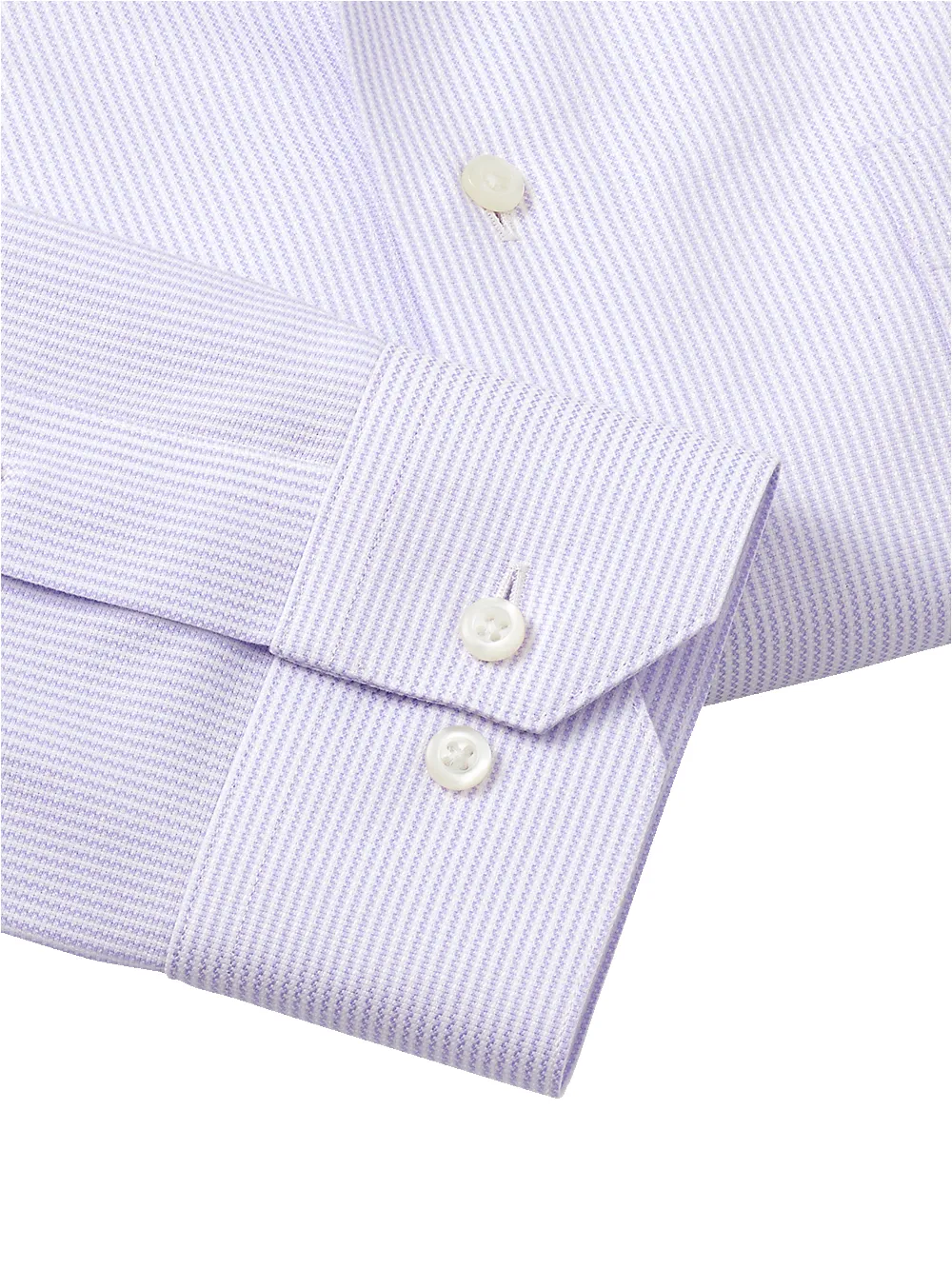 Royal Oxford Comfort Stretch Non-Iron Stripe Dress Shirt - Lavender sold by Paul Fredrick product image thumbnail 4