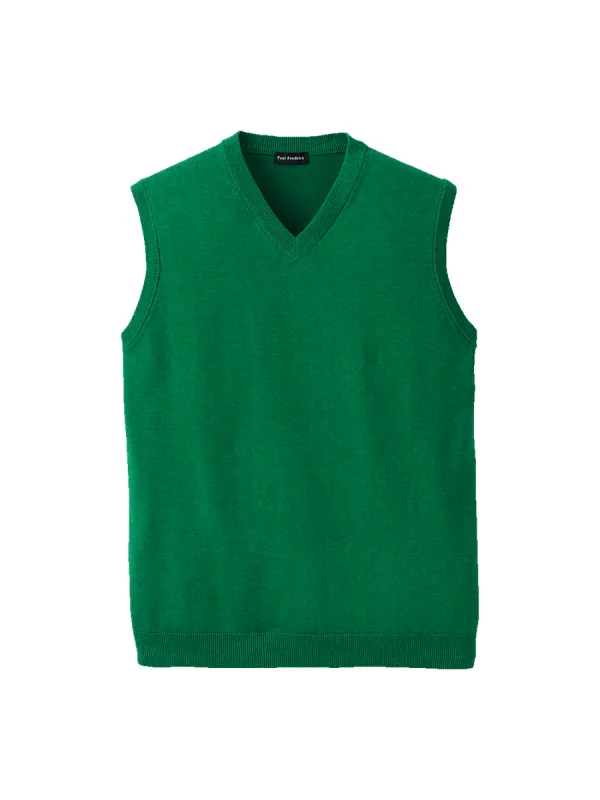 Supima Cotton Vest - Green sold by Paul Fredrick
