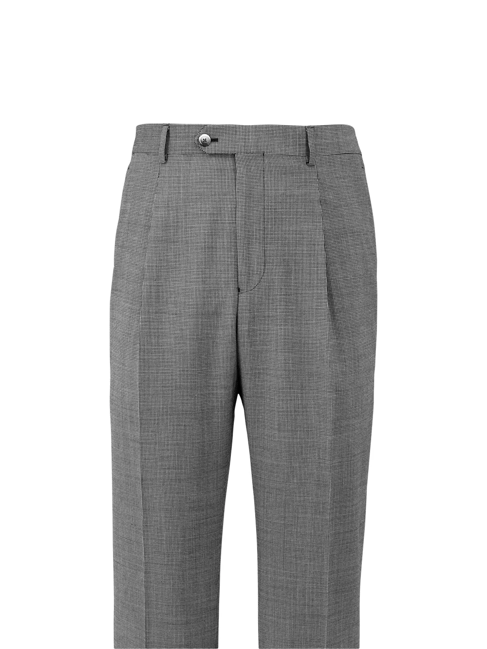 Wool Micro Check Single Pleat Suit Pants sold by Paul Fredrick product image thumbnail 2