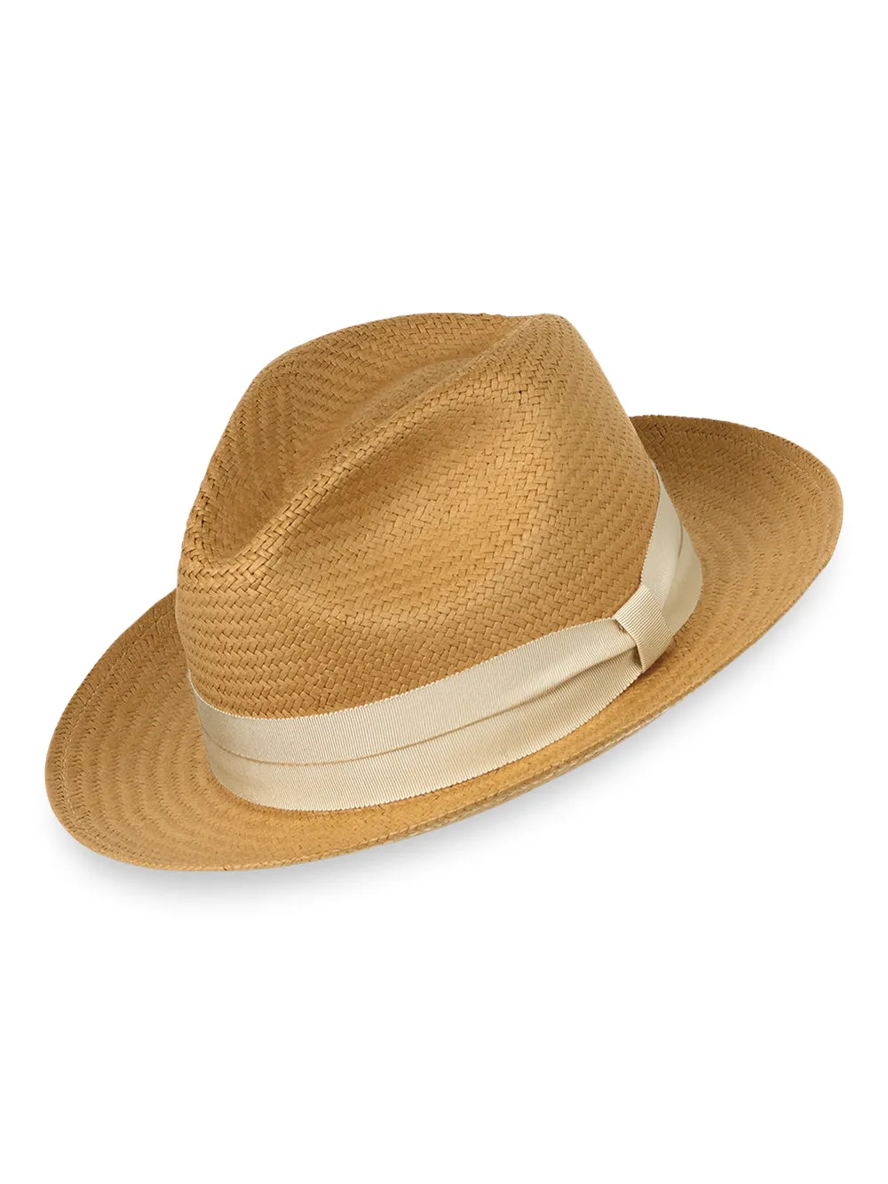 Straw Fedora With Ribbon Band sold by Paul Fredrick