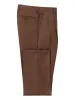 Wool Gabardine Pleated Pants - Brown sold by Paul Fredrick