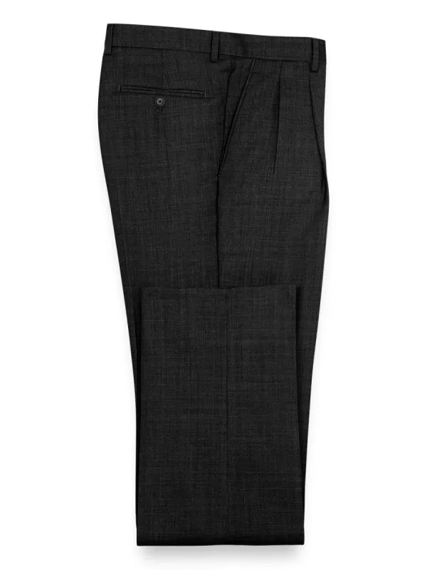 Sharkskin Pleated Pants sold by Paul Fredrick