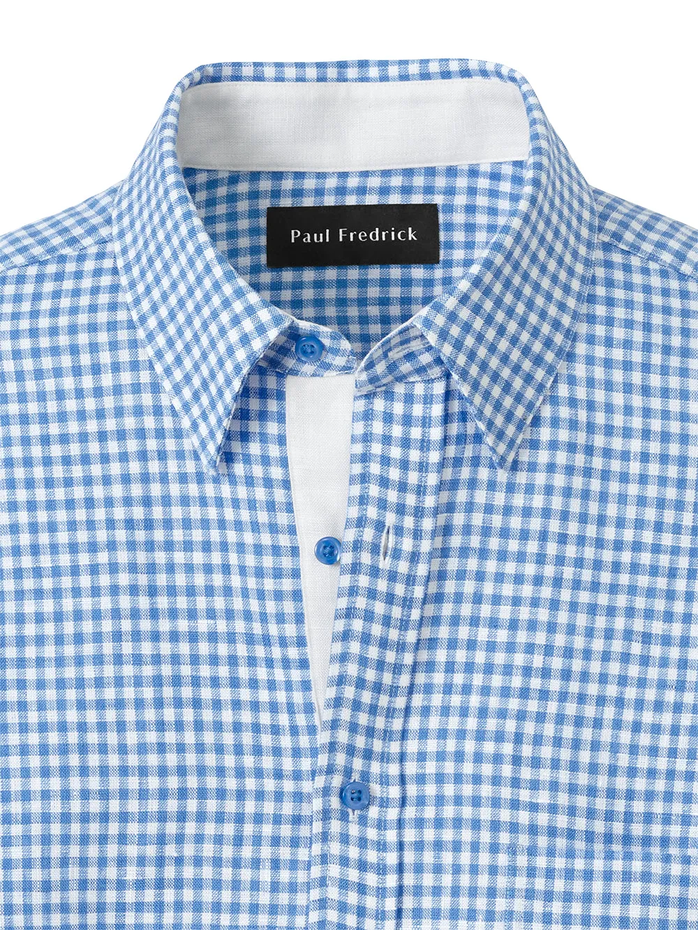 Linen Gingham Check Casual Shirt sold by Paul Fredrick product image thumbnail 2