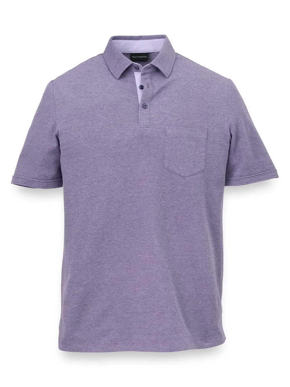 Cotton Blend Three Button Polo sold by Paul Fredrick