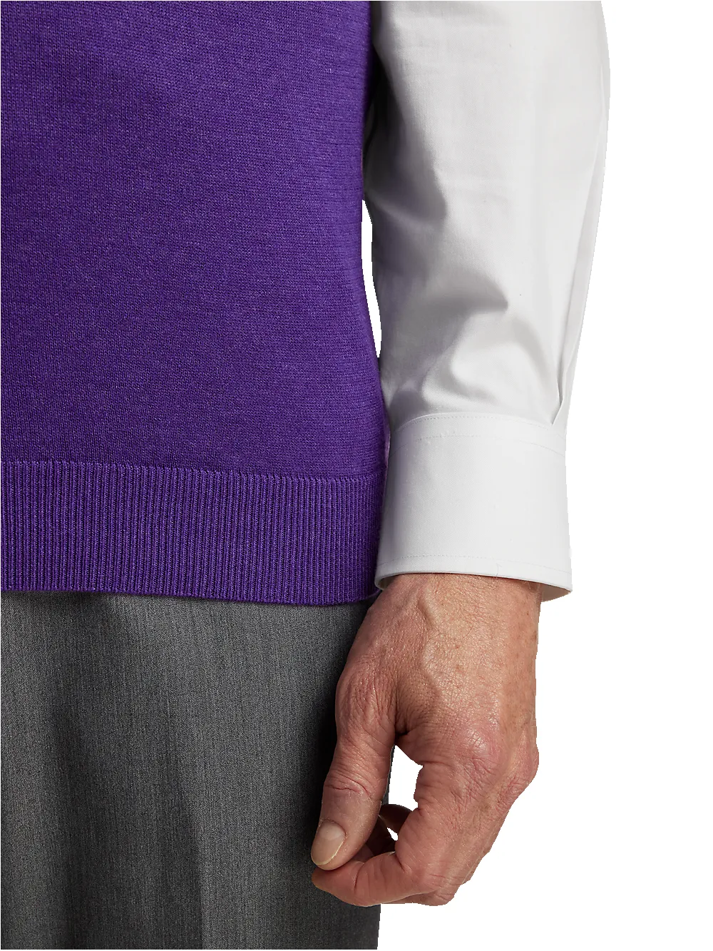 Supima Cotton Vest - Purple sold by Paul Fredrick product image thumbnail 4