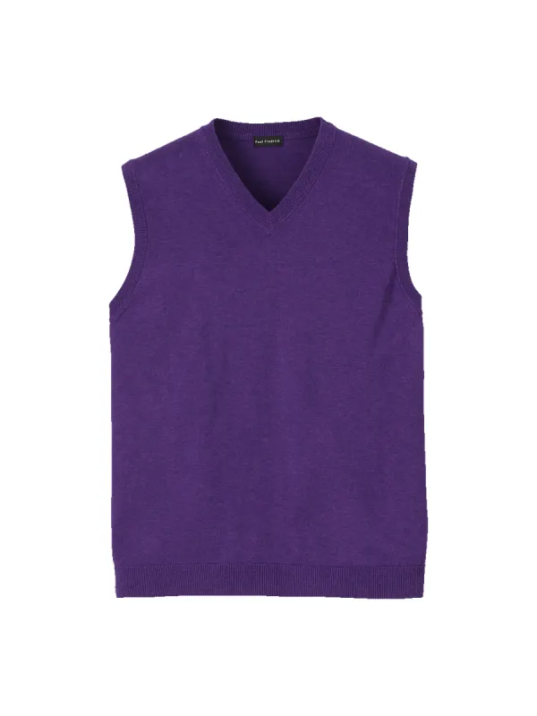 Supima Cotton Vest - Purple sold by Paul Fredrick