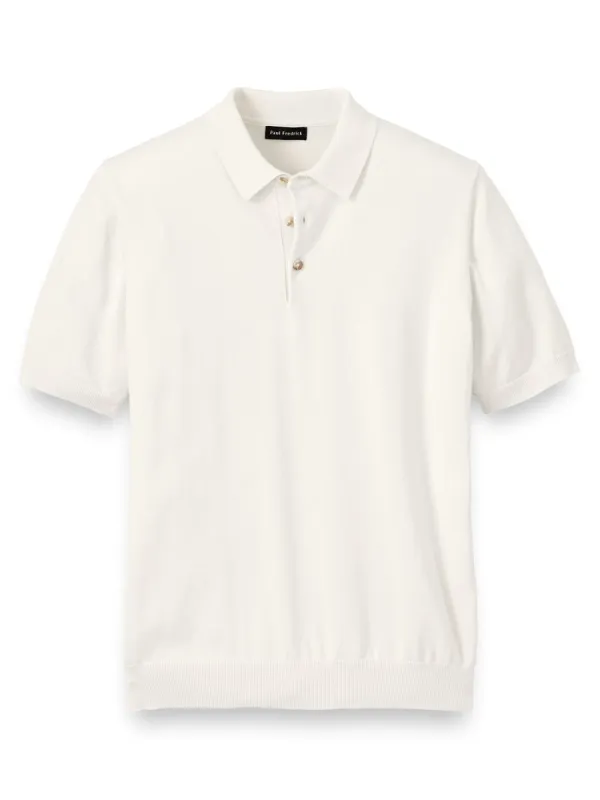 Supima Cotton Three Button Polo sold by Paul Fredrick