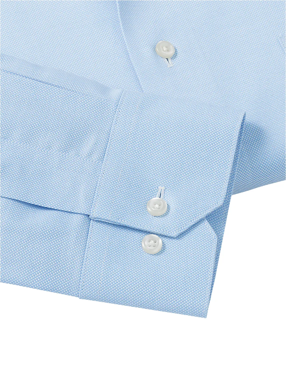 Royal Oxford Comfort Stretch Non-Iron Solid Dress Shirt - Blue sold by Paul Fredrick product image thumbnail 4