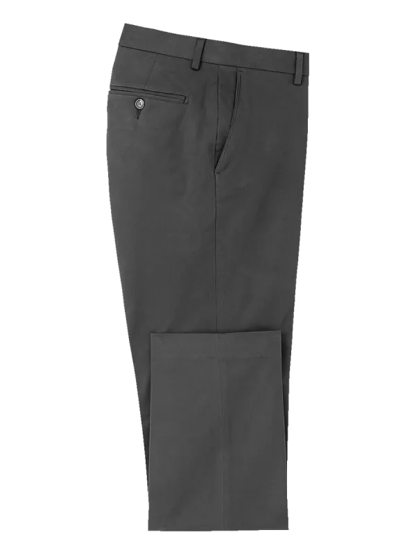 Cotton Stretch Twill Pants - Charcoal sold by Paul Fredrick