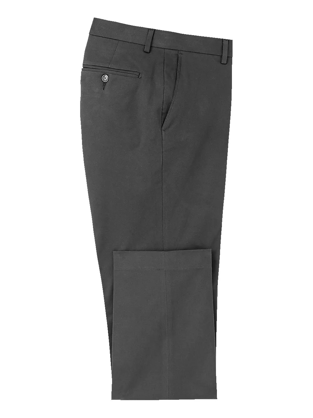 Cotton Stretch Twill Pants - Charcoal sold by Paul Fredrick