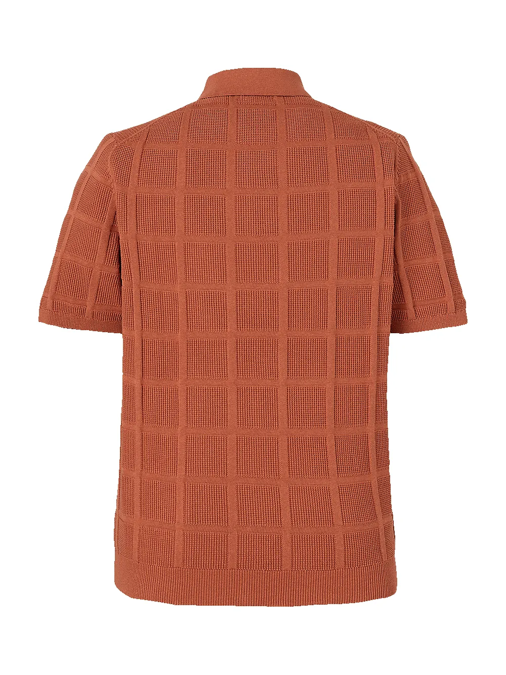 Cotton Three Button Polo - Rust sold by Paul Fredrick product image thumbnail 2
