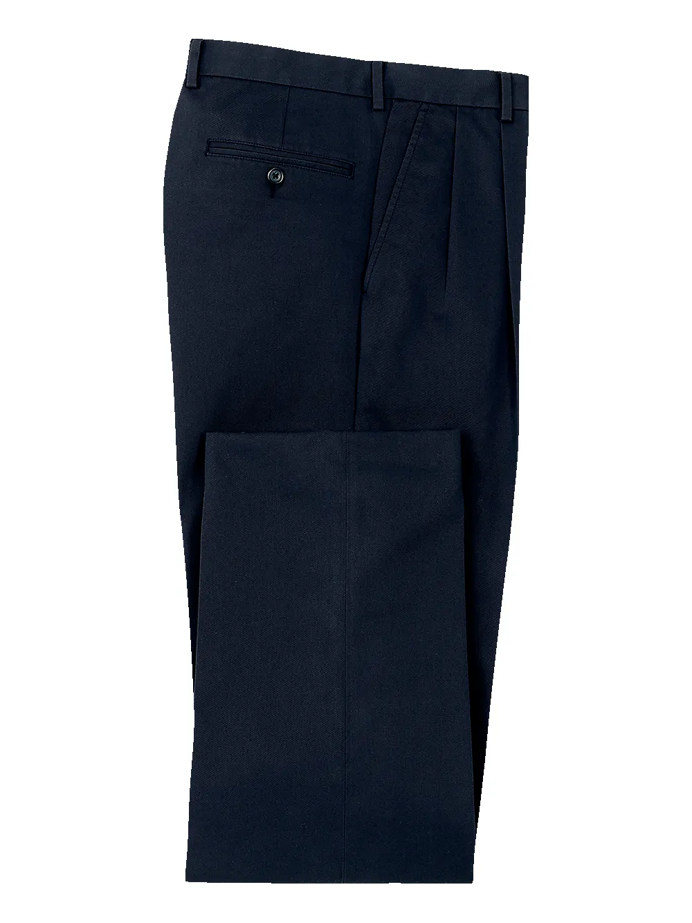 Non Iron Chino Pleated Pants - Navy sold by Paul Fredrick