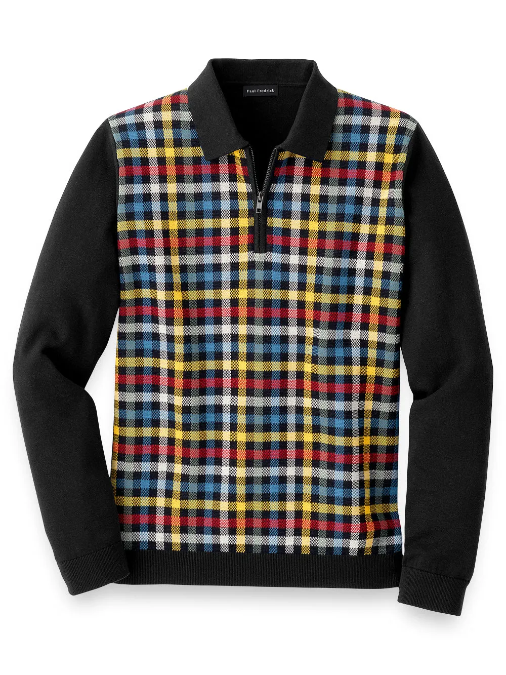 Cotton Zip Polo sold by Paul Fredrick