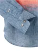 Linen Horizontal Stripe Casual Shirt - Orange/blue sold by Paul Fredrick
