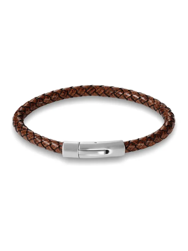 Woven Leather Bracelet made by Paul Fredrick