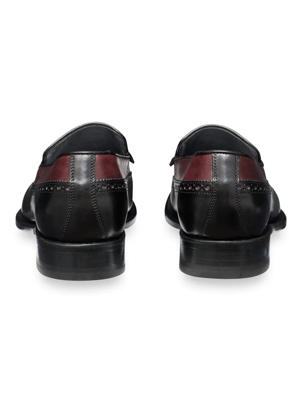 Maxwell Tassel Loafer - Black/burgundy sold by Paul Fredrick product image thumbnail 4